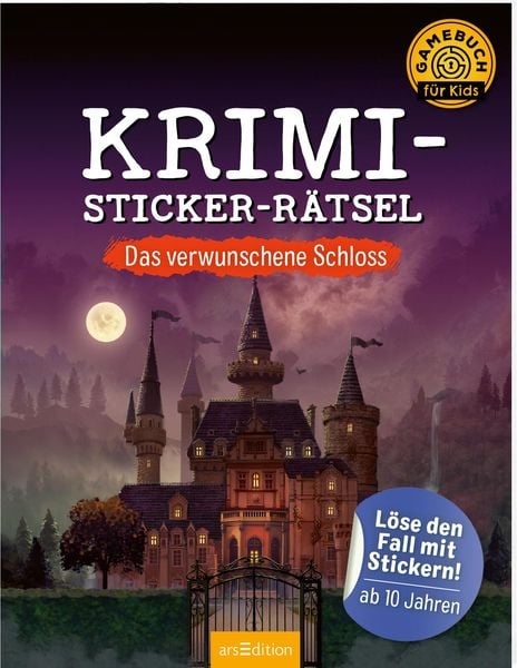 Krimi-Sticker-Rätsel – Das verwunschene Schloss, Taschenbuch von Philip Kiefer, arsedition, 9783845853758
