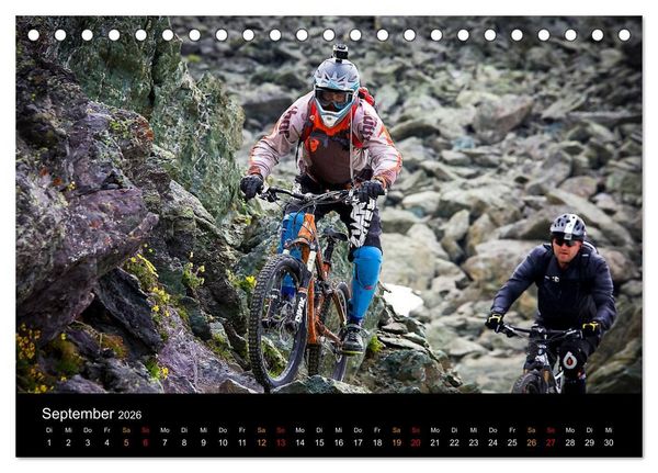 Produktbild: Mountainbike Freeride Momente (Tischkalender 2026 DIN A5 quer), CALVENDO Monatskalender