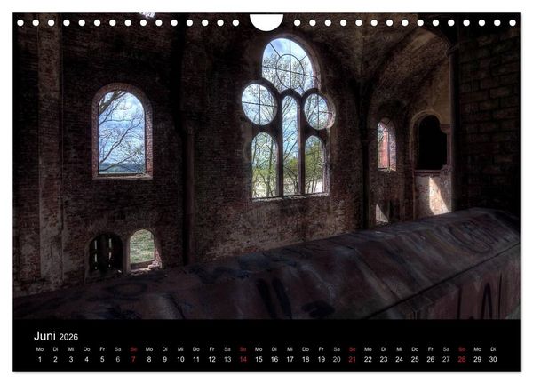 Produktbild: Verlassene Ort - Kirchen (Wandkalender 2026 DIN A4 quer), CALVENDO Monatskalender