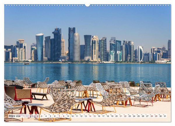 Produktbild: Doha - Hauptstadt von Katar (Wandkalender 2026 DIN A2 quer), CALVENDO Monatskalender