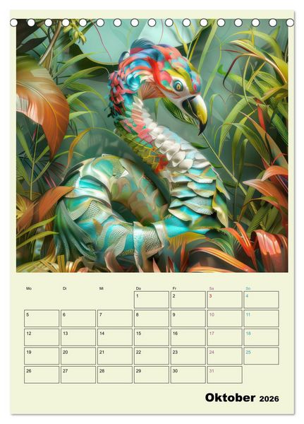 Produktbild: Hybrid Tiere zum Schmunzeln - Planer (Tischkalender 2026 DIN A5 hoch), CALVENDO Monatskalender