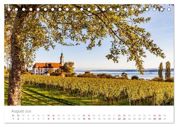 Produktbild: BODENSEE Drei L&auml;nder - ein See (Tischkalender 2026 DIN A5 quer), CALVENDO Monatskalender