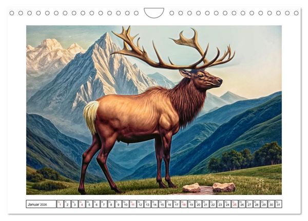 Produktbild: Eiszeitliche Tierwelt (Wandkalender 2026 DIN A4 quer), CALVENDO Monatskalender