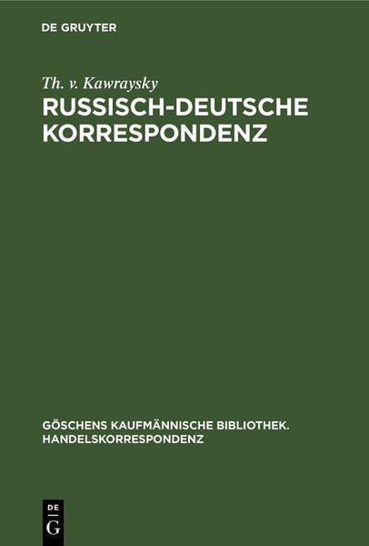 Produktbild: Russisch-Deutsche Korrespondenz