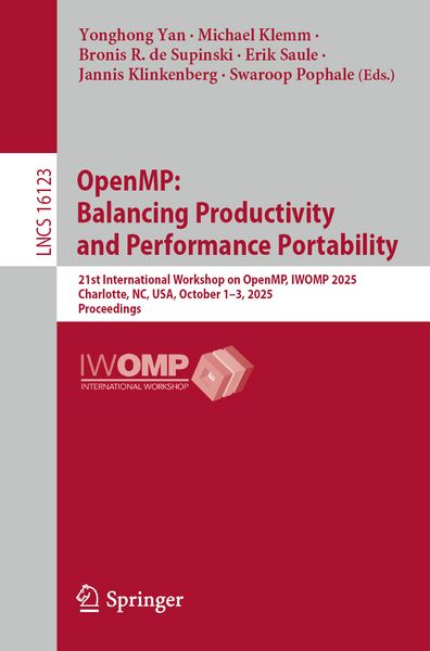 Produktbild: OpenMP: Balancing Productivity and Performance Portability