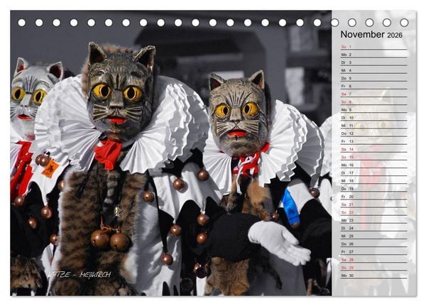 Produktbild: Schw&auml;bisch alemannische Fasnet (Tischkalender 2026 DIN A5 quer), CALVENDO Monatskalender