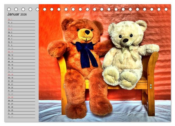 Produktbild: TEDDYB&Auml;R, OH TEDDYB&Auml;R... (Tischkalender 2026 DIN A5 quer), CALVENDO Monatskalender