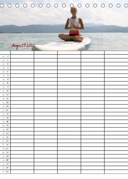 Produktbild: Faszination Yoga - SUP (Familienplaner 5 spaltig) (Tischkalender 2022 DIN A5 hoch)
