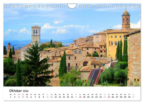 Produktbild: Franziskusweg - Camino di Assisi (Wandkalender 2026 DIN A4 quer), CALVENDO Monatskalender