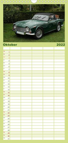 Produktbild: Familienplaner Oldtimer vergangenger Jahrzehnte (Wandkalender 2022 , 21 cm x 45 cm, hoch)