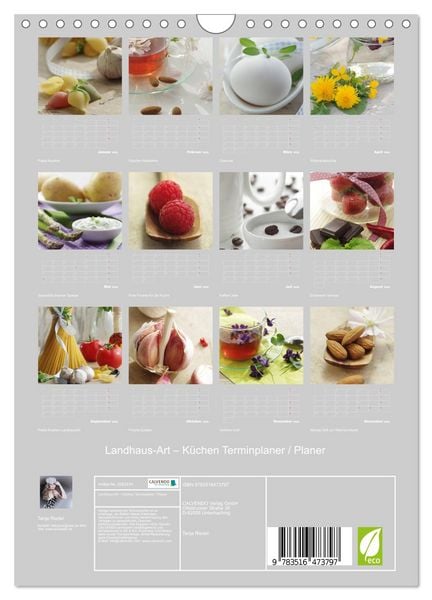 Produktbild: Landhaus-Art &ndash; K&uuml;chen Terminplaner / Planer (Wandkalender 2026 DIN A4 hoch), CALVENDO Monatskalender