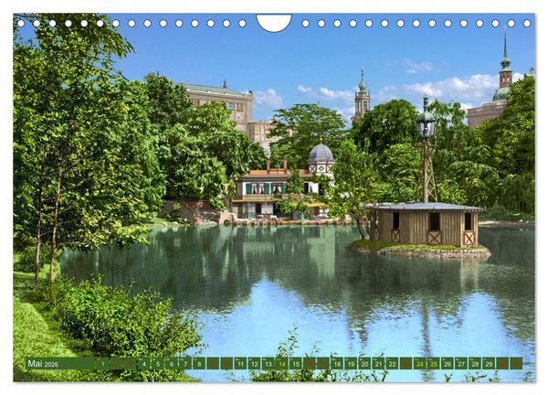 Produktbild: Historisches Dresden um 1900 - Fotos restauriert und koloriert (Wandkalender 2026 DIN A4 quer), CALVENDO Monatskalender
