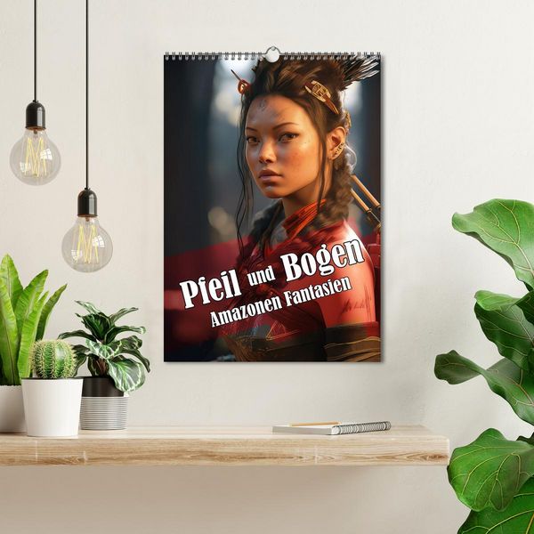 Produktbild: Pfeil und Bogen Amazonen Fantasien (Wandkalender 2026 DIN A3 hoch), CALVENDO Monatskalender
