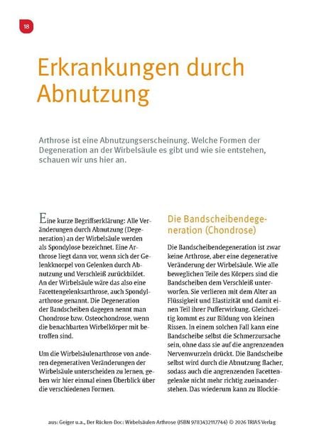 Produktbild: Der R&uuml;cken-Doc: Wirbels&auml;ulen-Arthrose