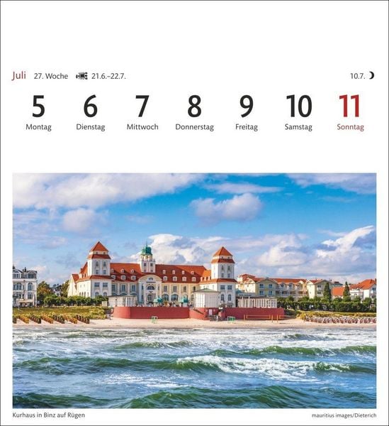 Produktbild: Deutschland Sehnsuchtskalender 2027 - Wochenkalender mit 53 Postkarten