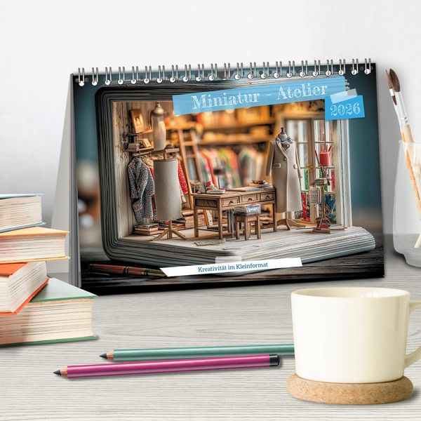Produktbild: Miniatur - Atelier (Tischkalender 2026 DIN A5 quer), CALVENDO Monatskalender