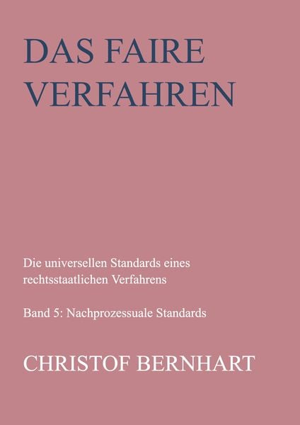 Das faire Verfahren, Taschenbuch von Christof Bernhart, Bookmundo Direct, 9789463983068