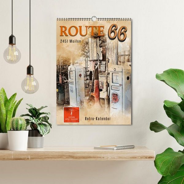 Produktbild: Route 66 - 2451 Meilen (Wandkalender 2026 DIN A3 hoch), CALVENDO Monatskalender