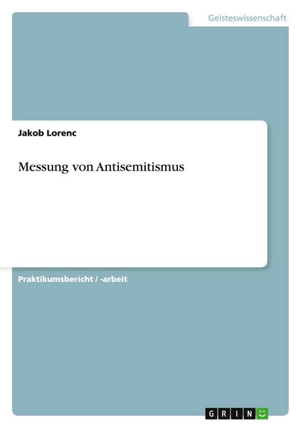 Produktbild: Messung von Antisemitismus