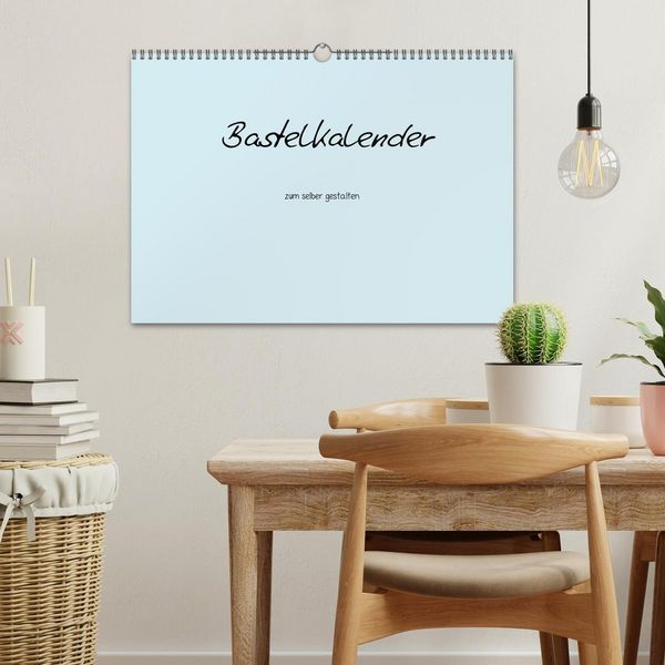 Produktbild: Bastelkalender - hell Blau (Wandkalender 2026 DIN A3 quer), CALVENDO Monatskalender