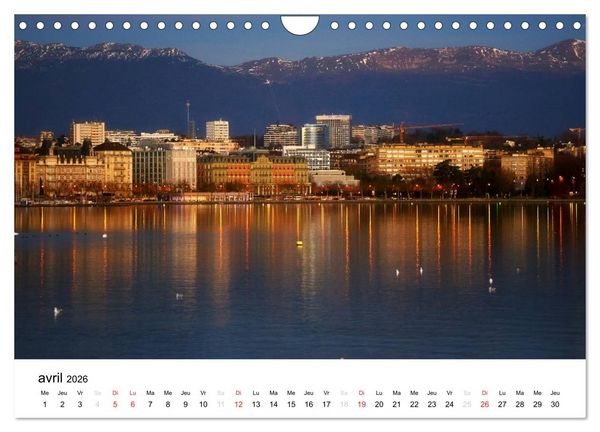 Produktbild: Gen&egrave;ve Points de vue (Calendrier mural 2026 DIN A4 vertical), CALVENDO calendrier mensuel