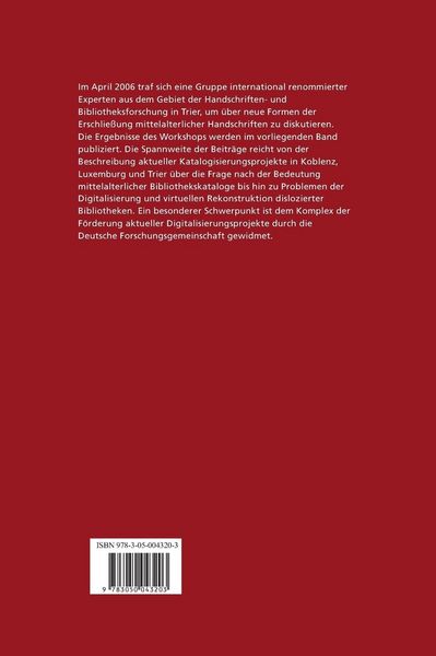 Produktbild: Rekonstruktion und Erschlie&szlig;ung mittelalterlicher Bibliotheken