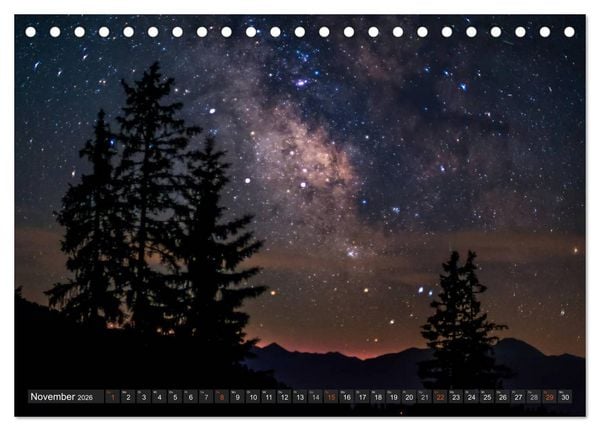 Produktbild: Himmelslichter - Mond und Sterne (Tischkalender 2026 DIN A5 quer), CALVENDO Monatskalender