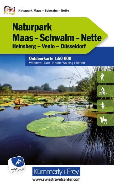 Naturpark Maas - Schwalm - Nette Heinsberg, Venlo, Düsseldorf Nr. 62 Outdoorkarte Deutschland 1:50 000