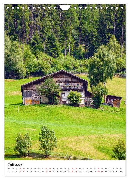 Produktbild: S&uuml;dtirol zum Kennenlernen im Sommer (Wandkalender 2026 DIN A4 hoch), CALVENDO Monatskalender