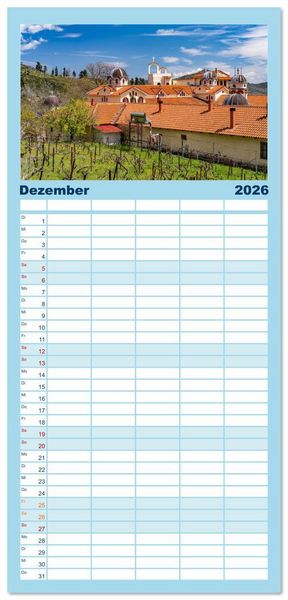 Produktbild: Familienplaner 2026 - Griechenland - Eub&ouml;a - Evia mit 5 Spalten (Wandkalender, 21 x 45 cm) CALVENDO