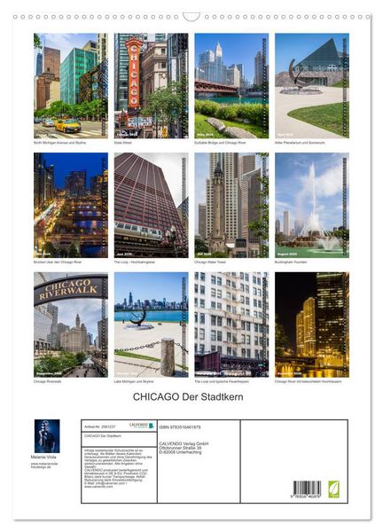 Produktbild: CHICAGO Der Stadtkern (Wandkalender 2026 DIN A2 hoch), CALVENDO Monatskalender