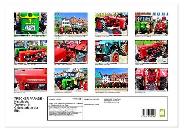 Produktbild: TRECKER PARADE - Historische Traktoren in Gl&uuml;ckstadt an der Elbe (hochwertiger Premium Wandkalender 2026 DIN A2 quer), Kunstdruck in Hochglanz
