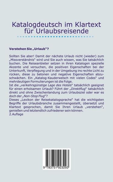 Produktbild: Katalogdeutsch im Klartext f&uuml;r Urlaubsreisende