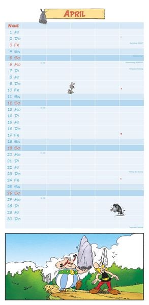 Produktbild: Asterix 2026 Familienplaner - Familien-Timer - Termin-Planer - Kids - Kinder-Kalender - Familien-Kalender - 22x45