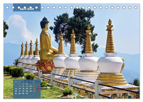 Produktbild: Sikkim &ndash; Buddhistisches Kleinod im Himalaya (Tischkalender 2026 DIN A5 quer), CALVENDO Monatskalender
