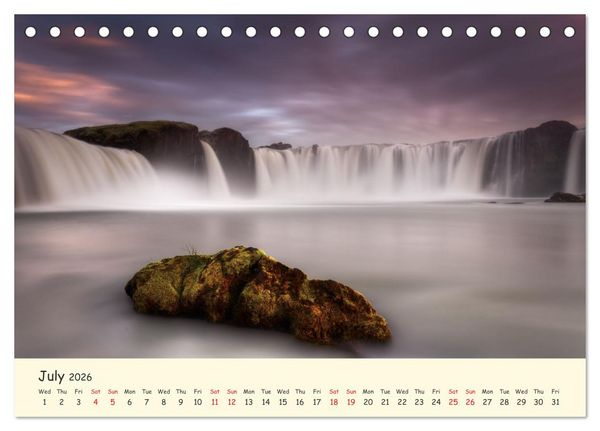 Produktbild: Amazing Nature of Iceland (Desk Calendar 2026 DIN A5 landscape), CALVENDO 12 Month DeskCalendar
