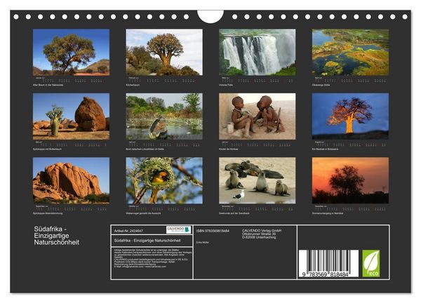 Produktbild: S&uuml;dafrika - Einzigartige Natursch&ouml;nheit (Wandkalender 2027 DIN A4 quer), CALVENDO Monatskalender