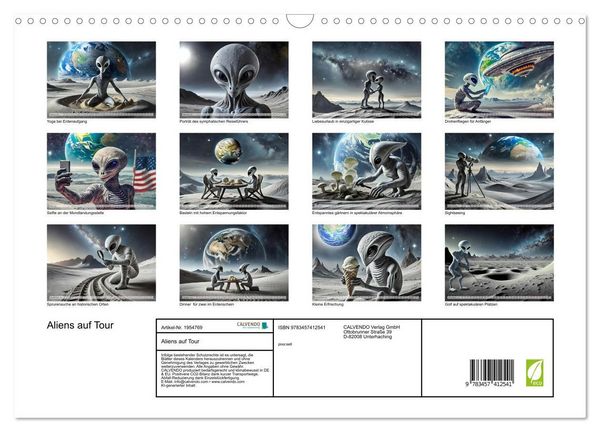 Produktbild: Aliens auf Tour (Wandkalender 2026 DIN A3 quer), CALVENDO Monatskalender