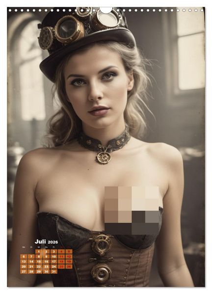 Produktbild: Steampunk erotisch (Wandkalender 2026 DIN A3 hoch), CALVENDO Monatskalender