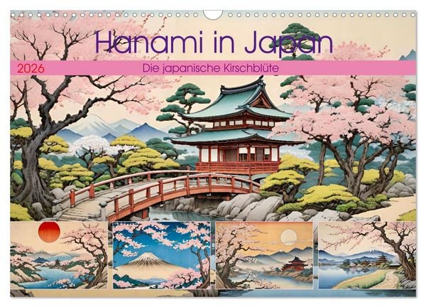 Hanami in Japan (Wandkalender 2026 DIN A3 quer), CALVENDO Monatskalender