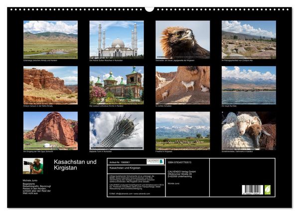 Produktbild: Kasachstan und Kirgistan (Wandkalender 2026 DIN A2 quer), CALVENDO Monatskalender