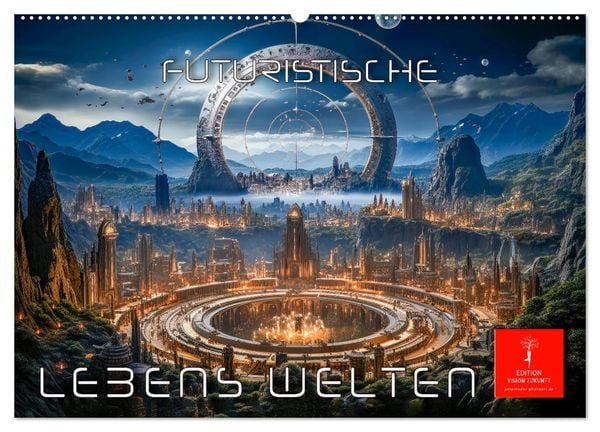 Futuristische Lebens Welten (Wandkalender 2026 DIN A2 quer), CALVENDO Monatskalender