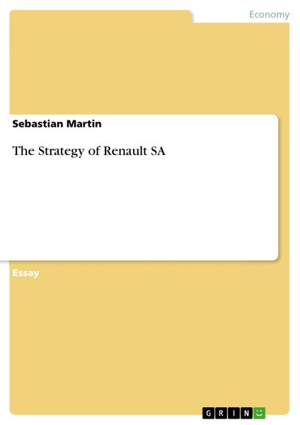 Produktbild: The Strategy of Renault SA
