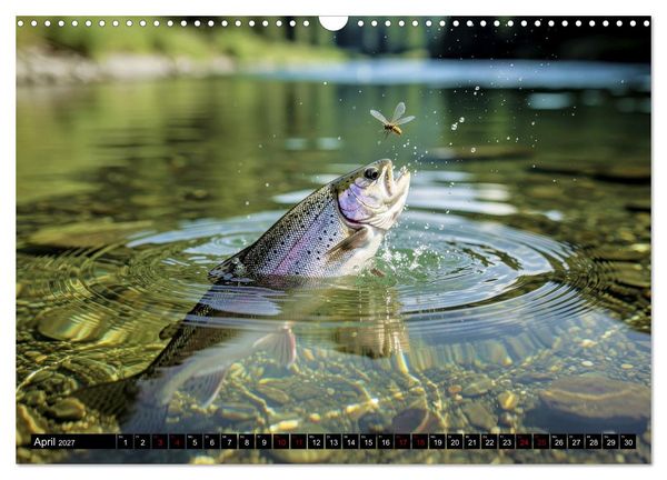 Produktbild: Forellen im Fluss (Wandkalender 2027 DIN A3 quer), CALVENDO Monatskalender