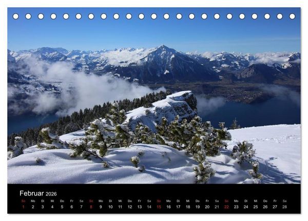 Produktbild: Unterwegs in den Schweizer Bergen - swissmountainview.ch (Tischkalender 2026 DIN A5 quer), CALVENDO Monatskalender