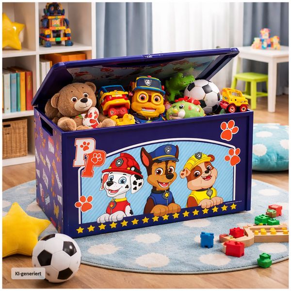Produktbild: HTI-Living Paw Patrol Spielzeugkiste mit Deckel Kinder Aufbewahrungsbox Blau