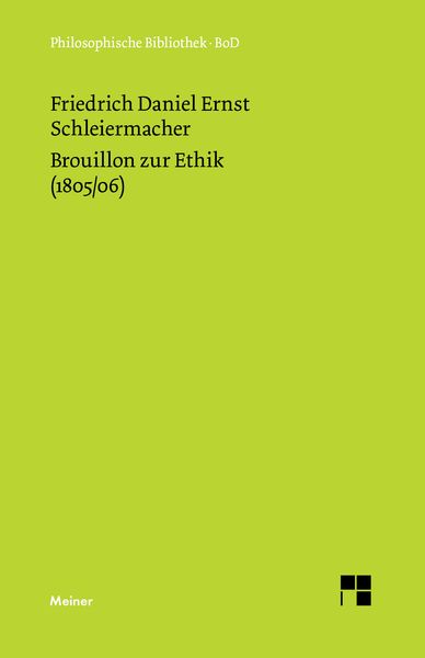 Produktbild: Brouillon zur Ethik (1805/06)