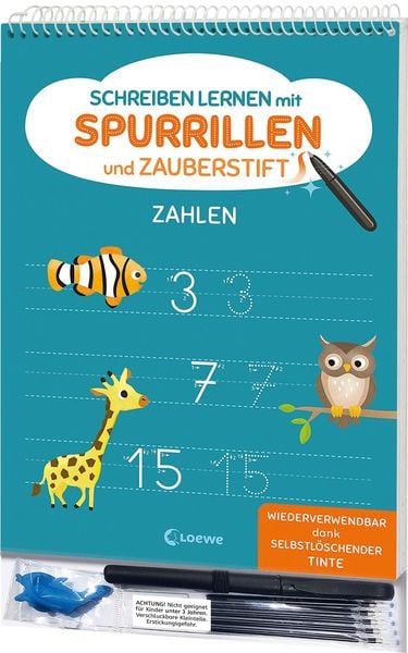 Produktbild: Schreiben lernen mit Spurrillen und Zauberstift - Zahlen