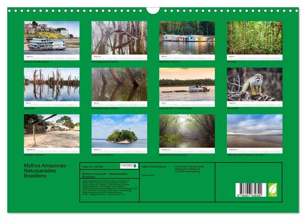 Produktbild: Mythos Amazonas - Naturparadies Brasiliens (Wandkalender 2026 DIN A3 quer), CALVENDO Monatskalender