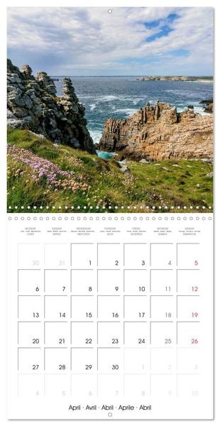 Produktbild: La Bretagne la presqu&rsquo;&icirc;le de Crozon (Calendrier mural carr&eacute; 2026 30x30 cm) Calendrier double avec une page pour vos prises de notes